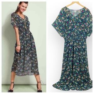 CAbi Floral Multicolor Dress # 5386